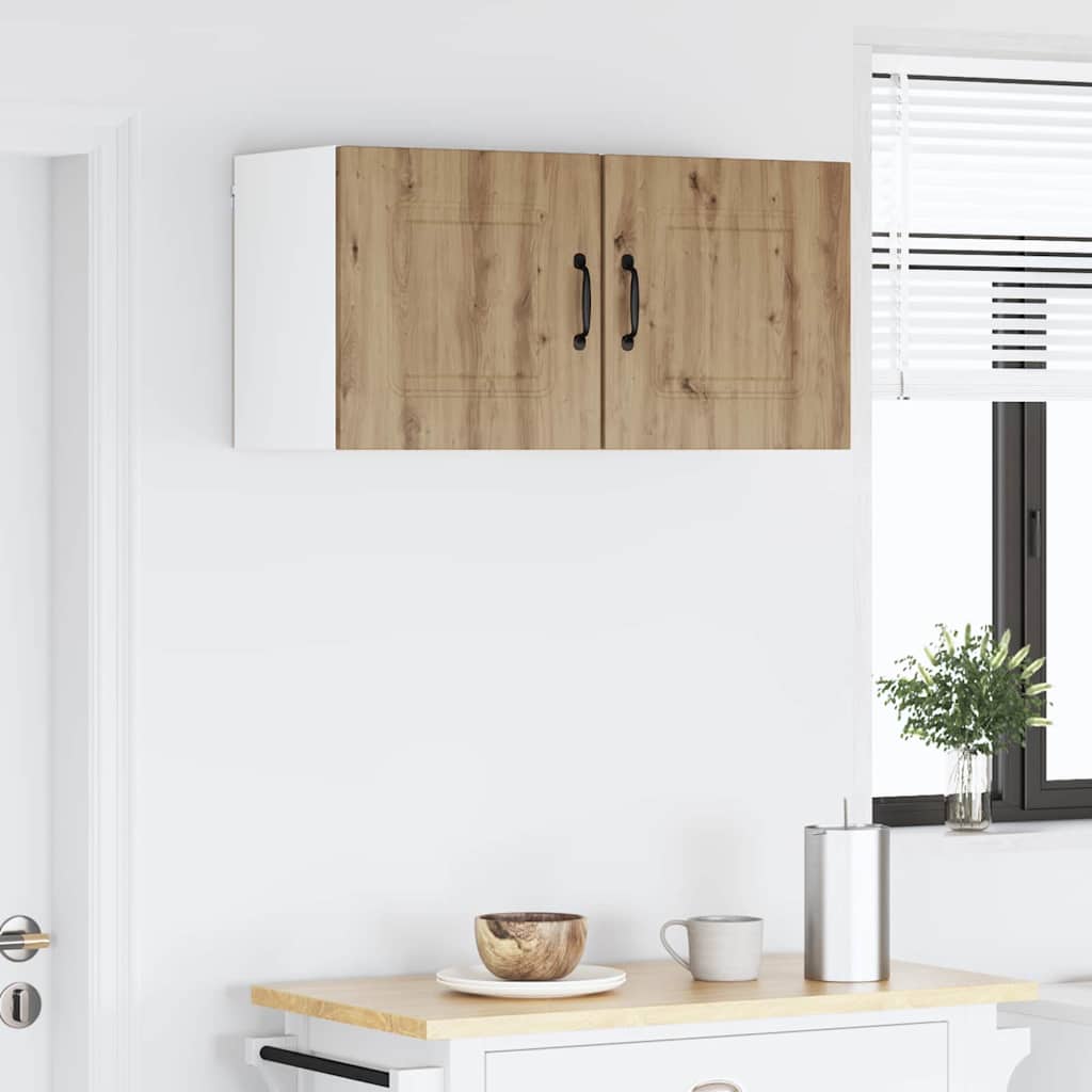 Küchenhängeschrank mit Tür 2 pcs Artisan-Eiche 40 x 31 x 40 cm